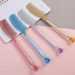 Pens 12/60 Creative Diamond Comb Gel Pens Award Cute Stationery Store Student Water Pen Office Needle Tube Kawaii School Supplies