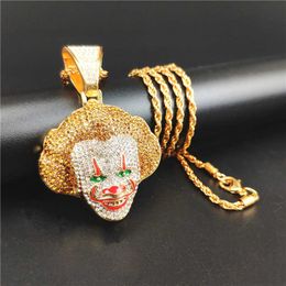 Nuovo abito classico di Natale divertente v GEOK CLOWN MICRO INTALIO ZIRCON TRENDY HIP HOP PENDANT NACE