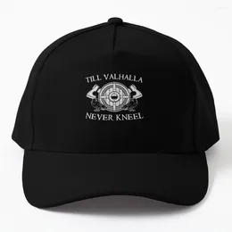 Ball Caps Valhalla Never Kneel Viking Baseball Cap Mountaineering Hiking Hat Beach Outing Fashionable Hood Man Women's