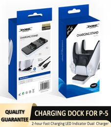 Dropship Charging Stand P5 Gamepad Double Charger Wireless Controller Chargers Mini USB Port Charge3205062