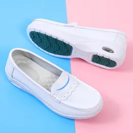 Casual Shoes Women's Summer Shallow Mouth Breathable Soft Sole Air Cushion Thick Small White Work