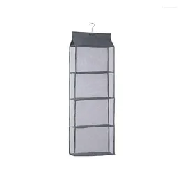 Storage Bags Hand Bag Organiser Closet Small Purse Holder 6 Compartments Transparent Design Foldable Breathable