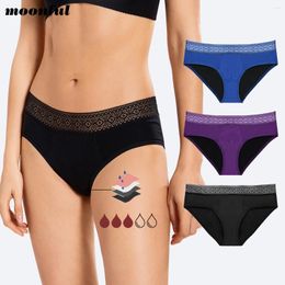 Women's Panties Women Menstrual Briefs Lace Absorbent Cycle Underpants Leak Proof Menstruation Period Underwear Heavy Flow