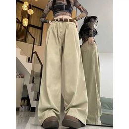 Women's Jeans Straight Blue Jeans Woman Strt Harajuku Vintage Washed and Baggy Jeans Women Wide Leg Ladies Jeans Pants Y240422