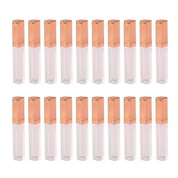 Makeup Brushes 20Pcs 5Ml Empty Lip Glaze Bottle DIY Gloss Container Refillable Bottles