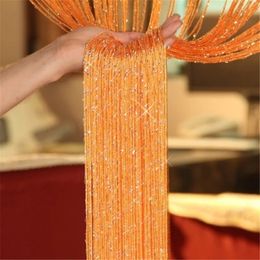 Luxury Crystal Curtain Flash Line Shiny Tassel String Door Window Room Divider Home Decoration Fashion Cortinas 240416