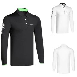 Shirts 2023 Golfwear Men's Longsleeved Tshirt Functional Spring Summer Autumn Men Quick Drying Golf Shirts Golfwear