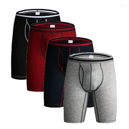 Underpants 4pcs/lot Cotton Sexy Boxers Mens Leggings Long Underwear Men Panties Male Soft Pantalones Pijama Hombre XL 3XL