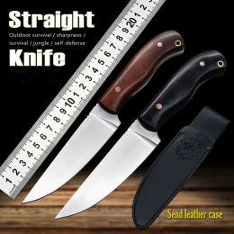 Accessories D2 Steel Straight Knife Fixed Blade to Carry, Sharp and Durable, Fishing Knife Jungle Hunting Knife Outdoor Tactical Knife