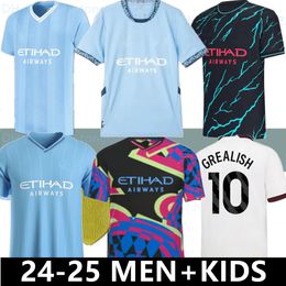 24 25 HAALAND SOCCER JERSEYS 2023 2024 MANS CITIES 4TH GREALISH STERLING MAHREZ DE BRUYNE FODEN football shirt men kids kit uniform Chinese New Year