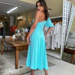 Casual Dresses Hollow Out Dress Elegant One Shoulder Maxi With Floral Embellishments For Prom Wedding Events A-line Silhouette