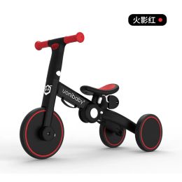 Bicycle Portable Baby Trike 5 IN 1 Child Pedal Tricycle Two Wheel Balance Scooter Pushchair Outdoor Indoor Trike Trolley Gift For Kids