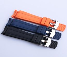 20mm 22mm Watch Accessories Band for omega Blue Black Orange new seamaster cosmic ocean AT series Watch Chain Watch Band mm Silico6438353