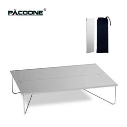 Camp Furniture Pacoone pop-up outdoor picnic table mini folding table portable ultra light Aluminium alloy coffee table Y240423