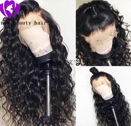 New water wave brazilian full Lace Front Wigs For black Women Blackbrown Colour 360 lacefrontal synthetic wig heat resistant with 3017796