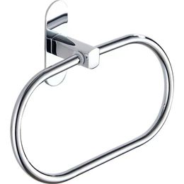 10.Non Perforated Bathroom Simple Stainless Steel Round Towel Ring Bath Towel Hanging Toilet Storage Towel Rack