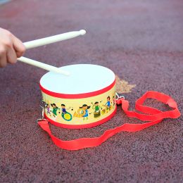 Instruments Orff Musical Instruments Cartoon Hand Drum Percussion Instrument Portable Wooden Doublesided Tambourine Kids Educational Toys