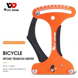 Tools WEST BIKING Bicycle Tool Spoke Tension Metre For MTB Road Bike Wheel Spokes Checker Indicator Repair Tool Bicycle Accessories