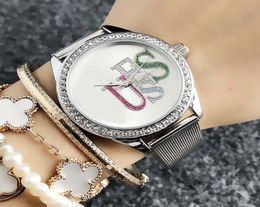 Top Brand wrist Watch Women Girl Colourful crystal style dial metal steel band quartz Watches GS171493322