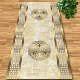 Carpet Customizable Luxury Gold Yellow Aisle Carpet Corridor Decor European Style HOTEL Hallway Area Rug Washable Runners Floor Mat T240422