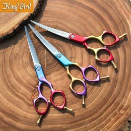 Scissors Professional Dog Grooming Shears Curved 6 Inch 6.5 Inch Curved Dog Scissors Dog Grooming Scissors Multicolor Japan 440C Kingbird