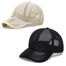 Ball Caps Men Women Summer Full Mesh Baseball Hollow Out Breathable Quick Dry Cooling Sunscreen Outdoor For Snapback Peaked Ha