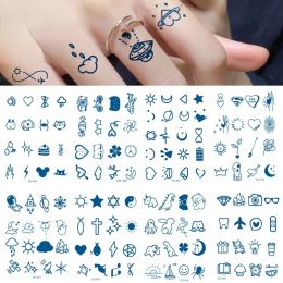 Tattoos Finger Cochlear Herbal Fruit Juice Tattoo Sticker Waterproof Men Women Lasting Small Love Planet Semi Permanent Temporary Tattoo