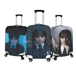 Accessories Twoheartsgirl Fashion Wednesday Addams Luggage Cover Durable Elasticity Suitcase Protective Covers Trolley Case Basic Accessory