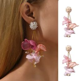 Dangle Chandelier Glamorous Decor Wedding Party Jewellery Trend Female Unusual Charm Flower Elegant Ear Accessories Luxury Dangle Earrings For Women d240323