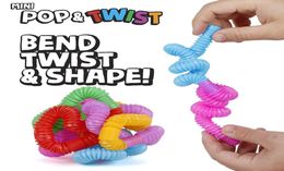 DIY Creative Fidget Toys Circle Colorful Plastic Tube Coil Children039S Funny Toys Early Educational Folding Toy9787660