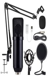 Professional Microphone Sound Studio Recording Condenser XLR Computer Microfone Kits With 35mm Plug mic stand BM700 Kit Black Mi8465061