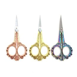 Factory Manicure Scissors Vintage Stainless Steel Cuticle Precision Beauty Grooming Facial Hair Eyebrow Eyelash Nose Hair Scissor Tijera Para Pelo De Nariz Y Cejas