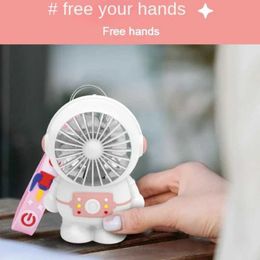 Other Appliances A New Type of Gale Astronaut Small Electric Fan for Childrens USB Charging Mini Portable Silent Handheld Small Fan J240423