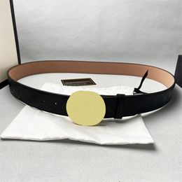 Genuine Leather Designer Mens Belt Three Color Smooth Buckle Belts For Women Designer Multiple Length Waistband With Print Solid