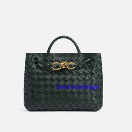 Small/Medium Andiamo Bag BotegaVeneta Intrecciato Leather Top Handle Bag With Sliding Cross-body Strap and a Interior Zippered Pocket Magnetic Closure V1P0