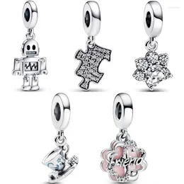 Loose Gemstones Original Sparkling Puzzle Piece Clover Friendship Ie Pendant Charm DIY Jewellery Fit 925 Sterling Silver Bead Bracelet