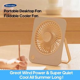 Other Appliances Portable Cordless Desktop Fan Cordless USB Mini Fan Ventilation Fan Silent 4-speed Adjustable Table Air Circulator J240423