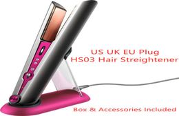 6pcs 2 in 1 Brand Designer Wireless Hair Straightener Curling Iron Hairs Curler Black NickleFuchsia US EU UK Plug with Gift Box2764548