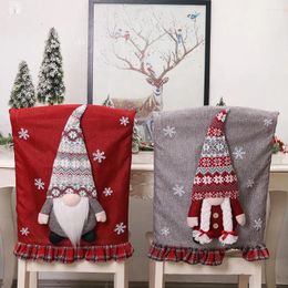 Chair Covers Christmas Scene Layout Props Cartoon Stereoscopic Couple Without Face Doll Cover