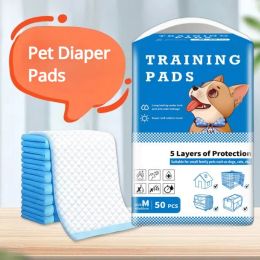 Boxes Super Absorbent Pet Diaper Disposable Thickened Nappy Pads For Cats Dog Quickdry Surface Mat Dog Training Pee Pads Pet Supplies