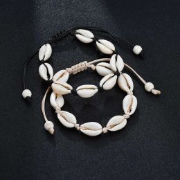 Strands Handmade Sea Shell Charm Bracelets For Women Bohemian Beach Cowrie Seashell String Rope Chains Fashion Jewellery Gifts