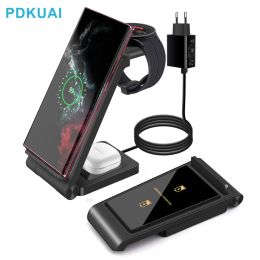 Chargers 25W 3 in 1 Wireless Charger Dock Station for Samsung Galaxy Fold 4 Flip 4 S22 S21 S20 S10 Galaxy Watch 5 4 3 Active 2 1 Buds Pro