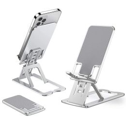 Stands Adjustable Cell Phone Stand Aluminum Desk Phone Holder Foldable Tablet Stand for iPad iPhone 12 SE 11 X XR Max All Mobile Phones