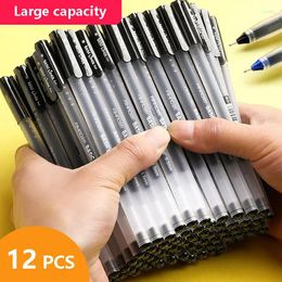 Pieces Box Gel Pens Large Capacity No Refill Stationery Fine Point 0.5mm Blue Ballpoint Pen For School Office Writing