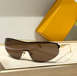 Sunglasses Men Women Designer luxury 2064 Fashion Summer High Street Outdoor Style Anti-Ultraviolet Retro Plate Metal Frameless CR39 Popularity Random Box