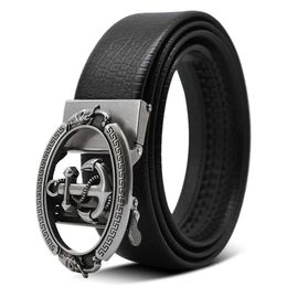 Waist Chain Belts Plus Large Size 130 140 150 160 170cm Anchor Design Fishing Automatic Buckle Belts for Men Belt Leather Waist Straps for Jeans Y240422