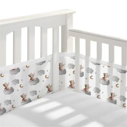 sets 2pcs/Set Summer Breathable Baby Crib Bumper Safety Crash Babys Bed Bumpers Newborn Bedding Set Rails Anti Fall Down 340/160x30cm