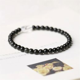 Strands Obsidian Beads Bracelet With White Quartz Citrine Fashion Simple Single Ring Bracelet Men Women Party Jewellery For Dropshipping