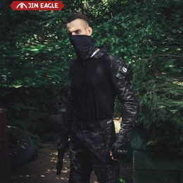 Training suit outdoor expansion team building suit camouflage long sleeved top tactical G2 frog suit mens cycling suit 220408