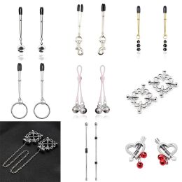 Enhancer Adjustable Steel Bars Nipple Clamp Clitoris Stimulator Bdsm Fetish Flirting Bondage Breast Labia Clips Clit Clamps Accessories